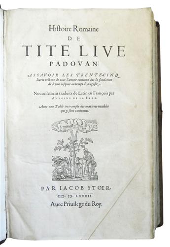 LIVIUS, TITUS.  Histoire Romaine. 1582